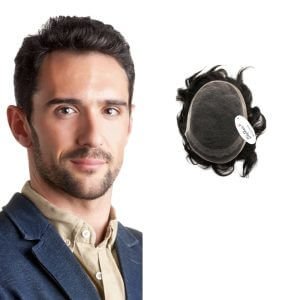 French Lace Octagon Hair Patch, Durable Base